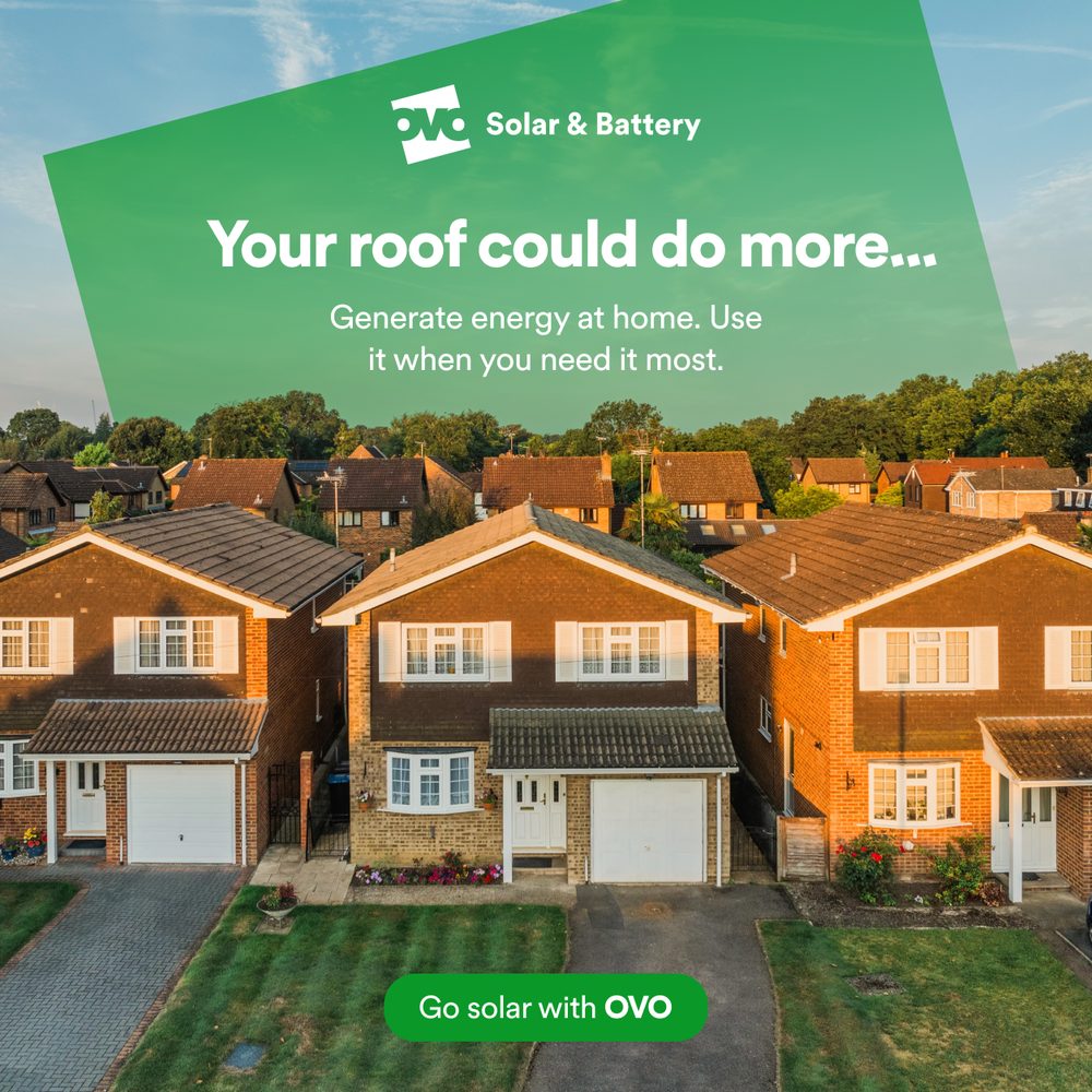 Your roof could do more. Generate energy at home, use it when you need it most. Go solar with OVO